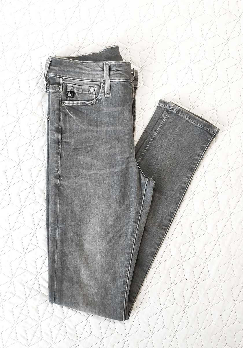 jeansy skinny H&M 36 S / 34 XS szare rurki