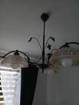 lampa żyrandol metalowy kuty,  2 sztuki