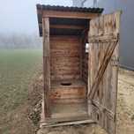 WC toaleta ogrodowa budowlana drewniana