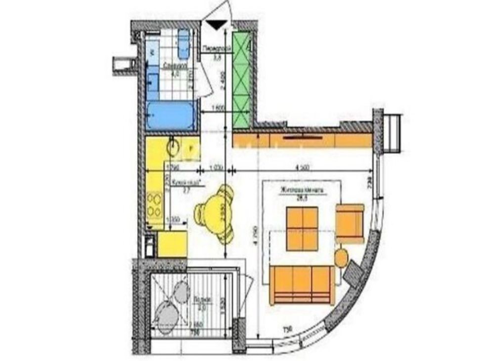 Продаж 1-к квартири 37м2 ЖК Республика Respublika Теремки