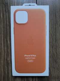 Etui Apple do iPhone 14 Plus z MagSafe Orange pomarańcz skórzane NOWE