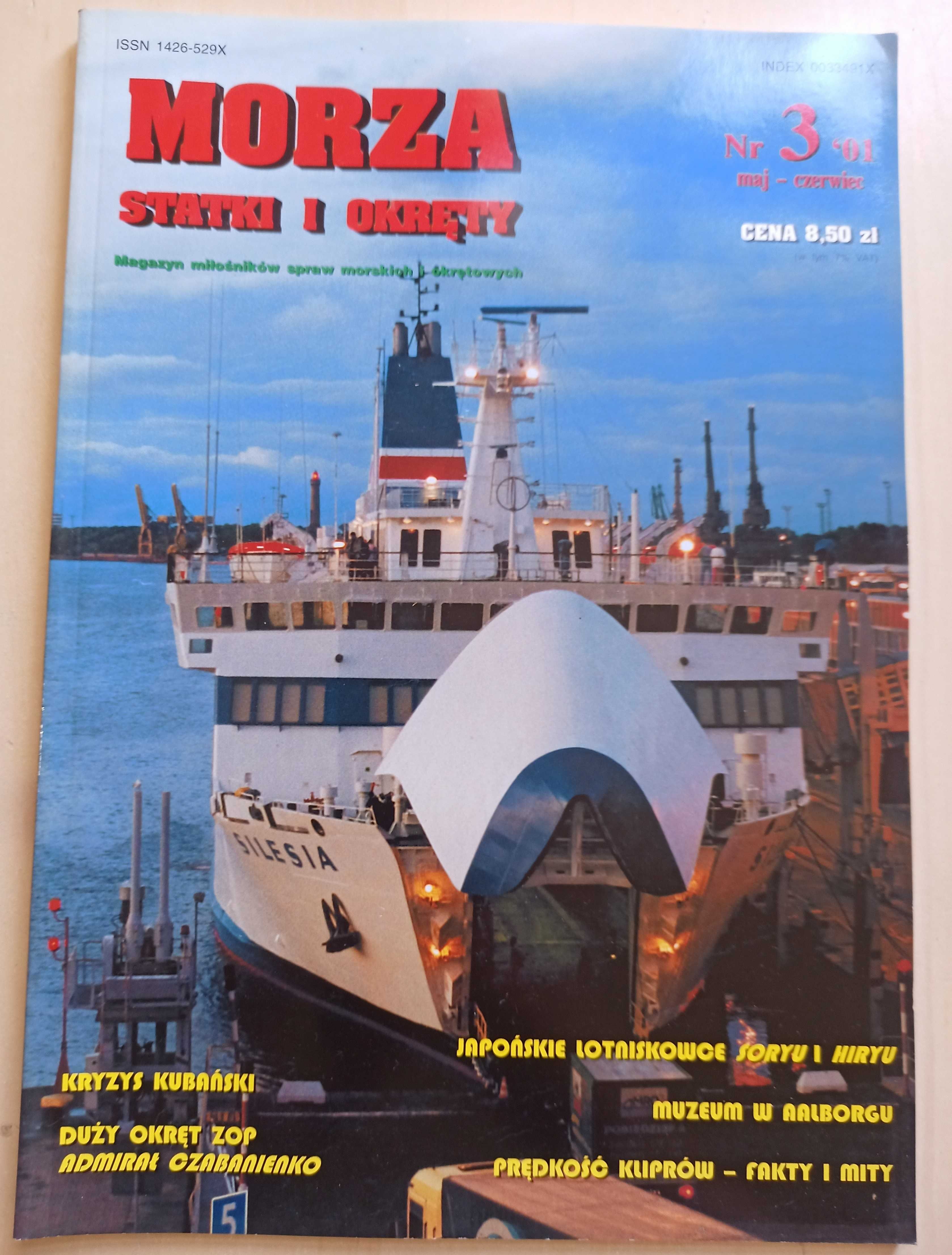 Morza statki i okręty nr 1,2,3,6 2001 rok