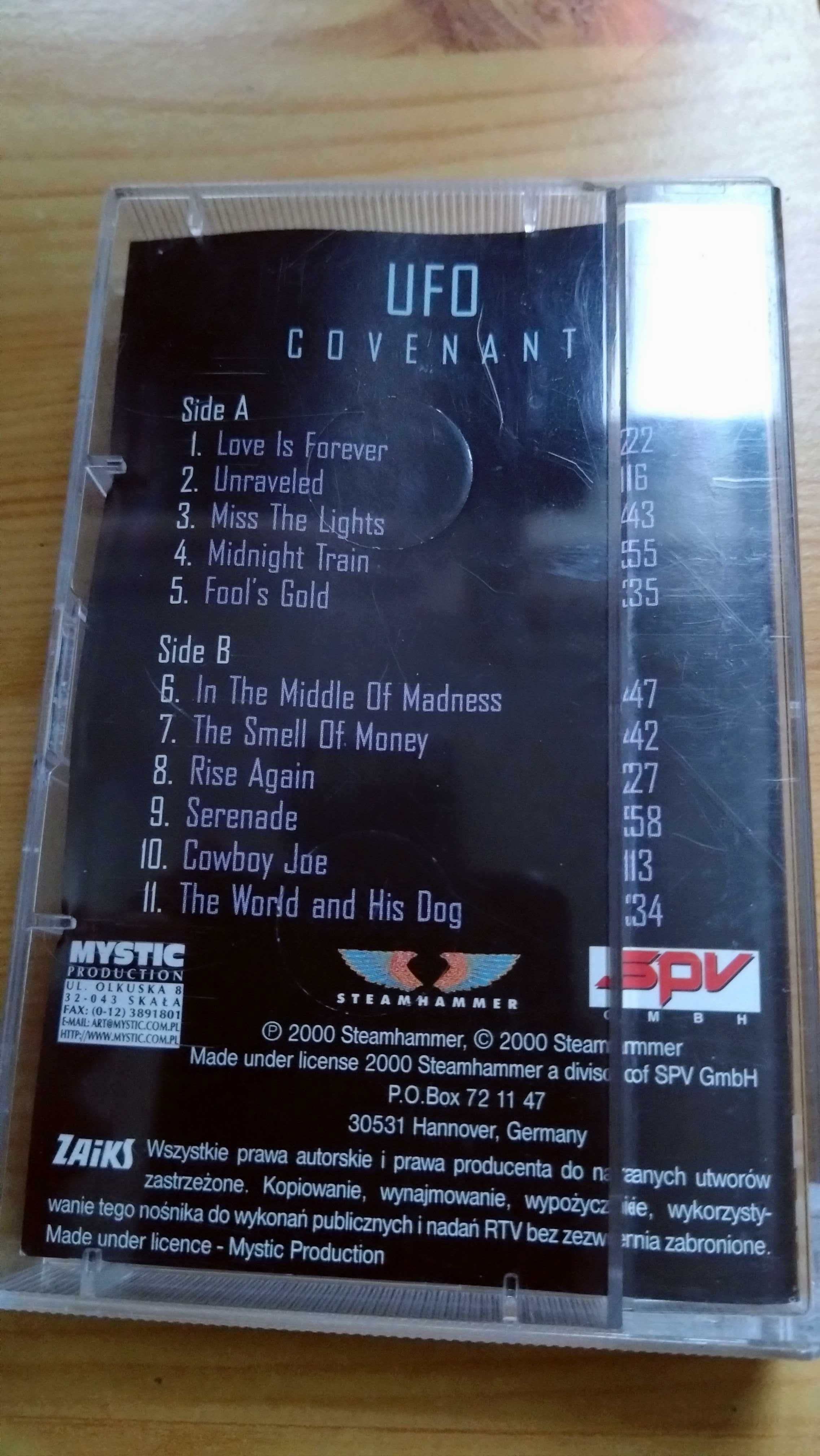 UFO  – Covenant, kaseta magnetofonowa , Mystic production, hard rock