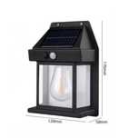 Lampa Solarna LED Elewacyjna Ścienna Taras Zewnętrzna 12x5,5x17cm 2szt