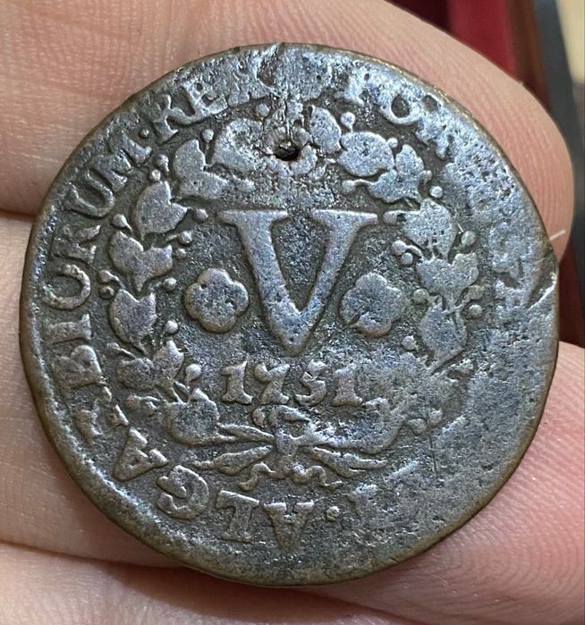 Moeda V Reis D JOSE I - 1751