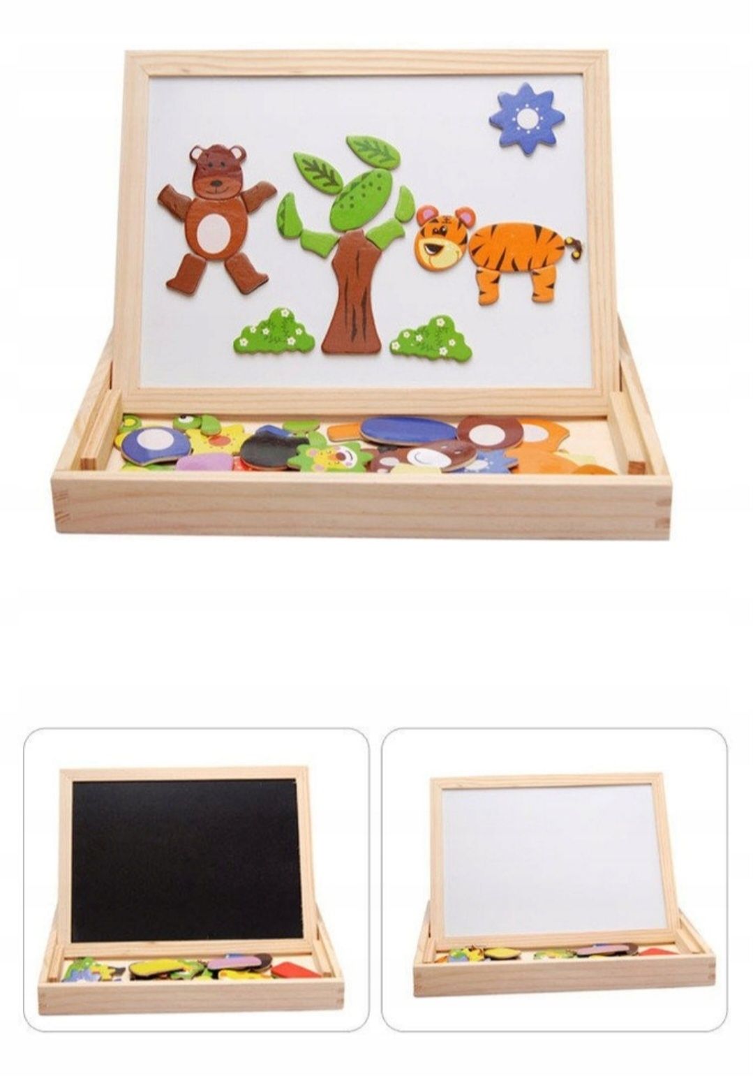 Magnetyczne puzzle MONTESSORI układanka klocki