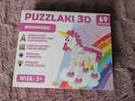 Puzzlaki 3D puzzle kreatywne jednorożce 69 elementow