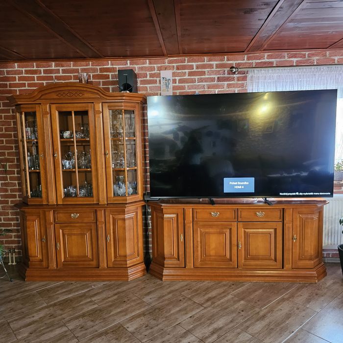Meble salon komoda, komoda z nadstawką witryna