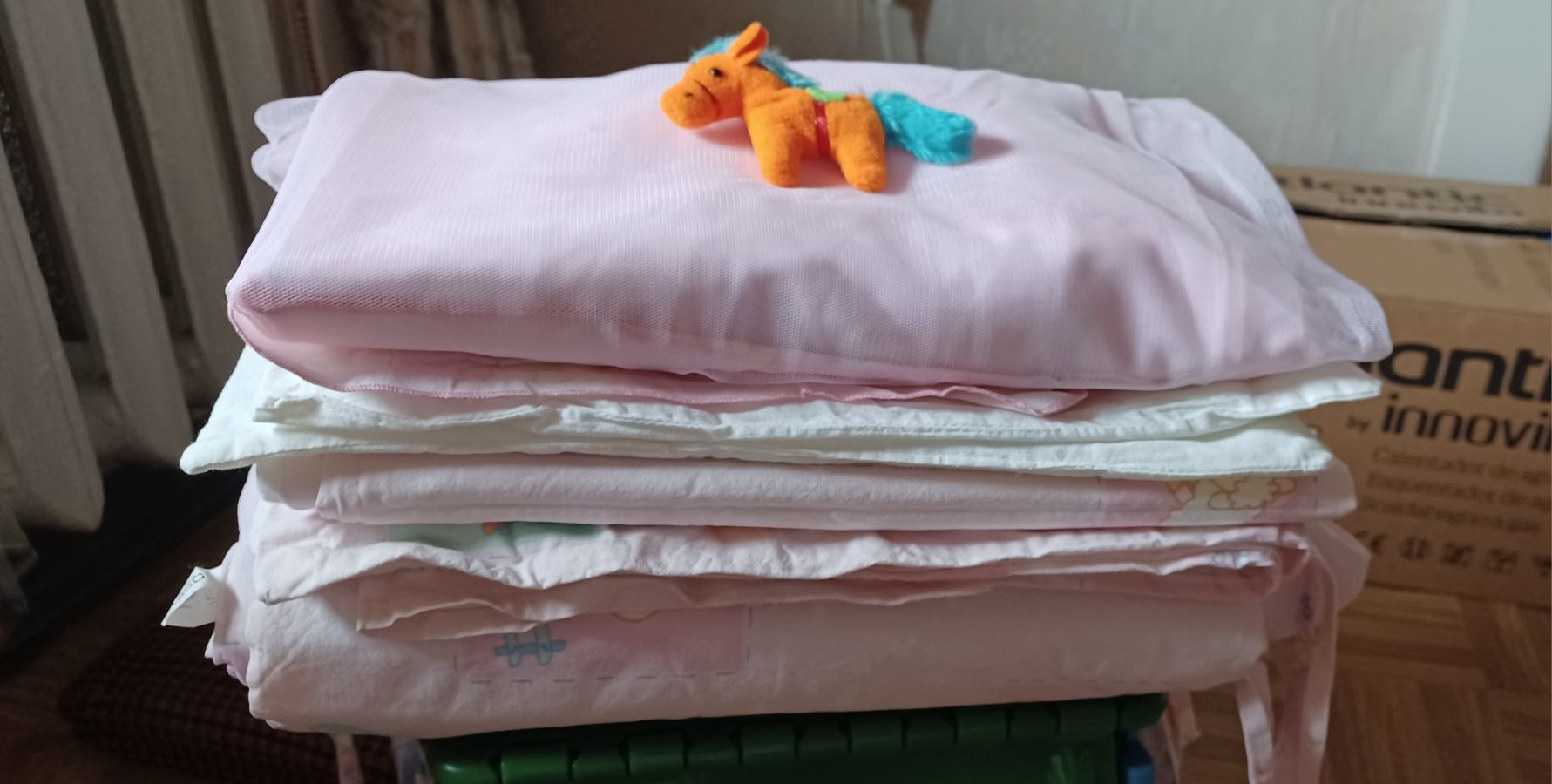 Набор постельної білизни на дитячу кроватку+ балдахін
