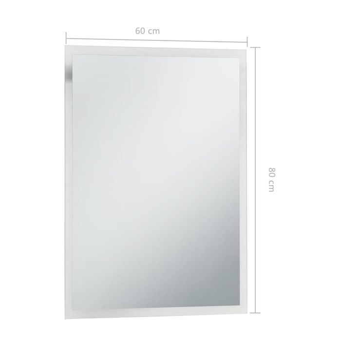 Vidaxl Ścienne Lustro Łazienkowe Z Led, 60 X 80 Cm
