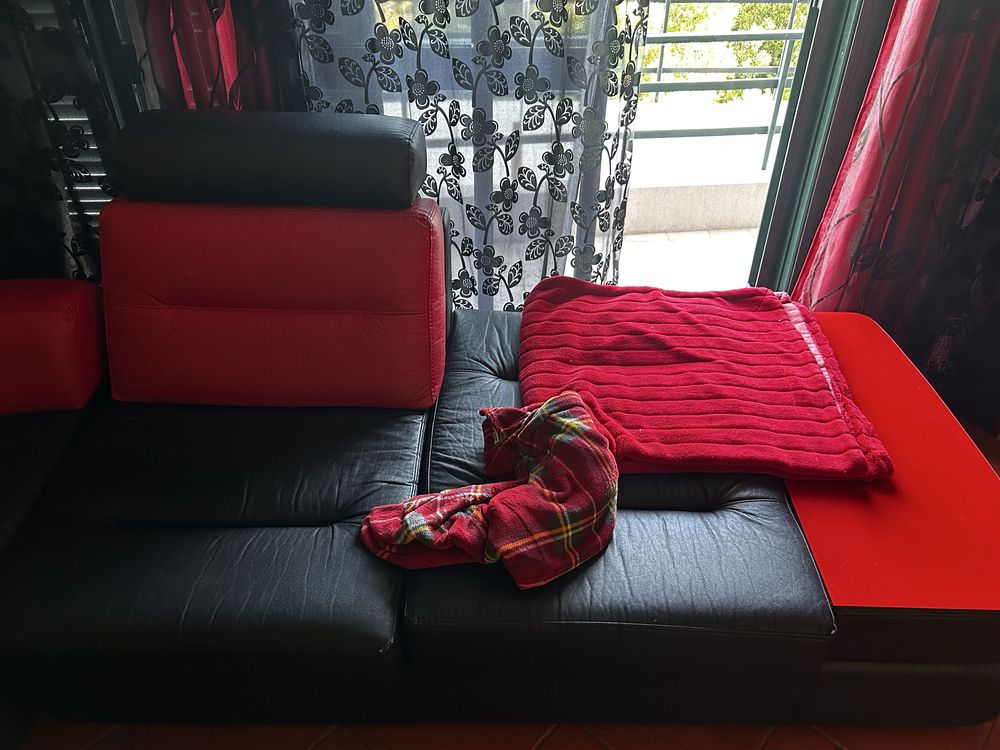 Sofa em pele.