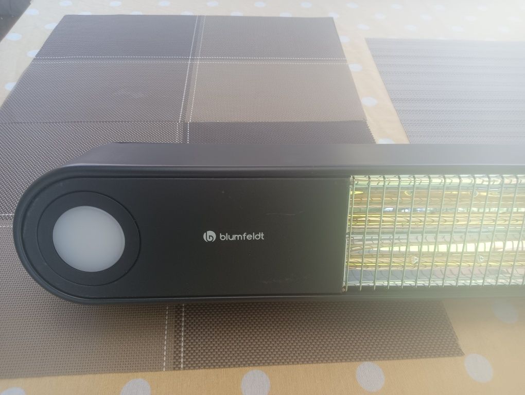 Grzejnik na podczerwień, promiennik pilot termostat ogrodowy 2000W MOC