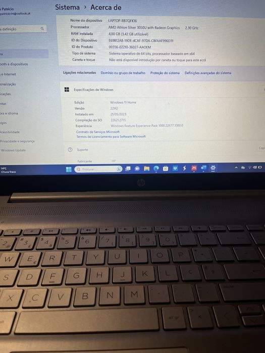 HP com alguns problemas