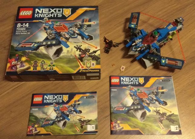 Lego Nexo Knights Myśliwiec V2 Aarona 70320; 8-14 lat;301 el; stan BDB