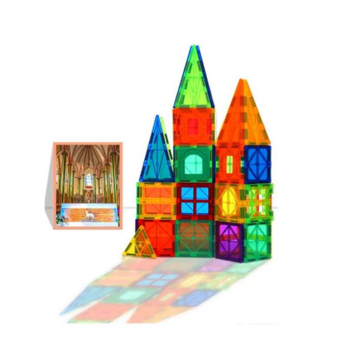 KLOCKI MAGNETYCZNE 3D ZESTAW XXL edukacyjne układanka 120el dla dzieci