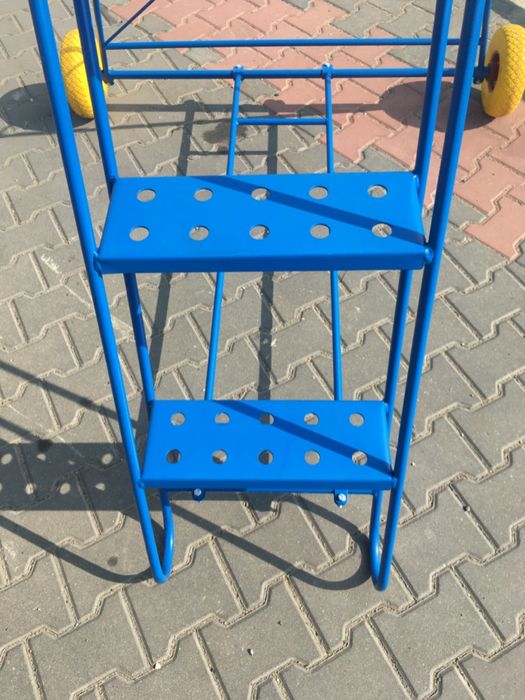 Drabina sadownicza na kołach sanki sadownicze