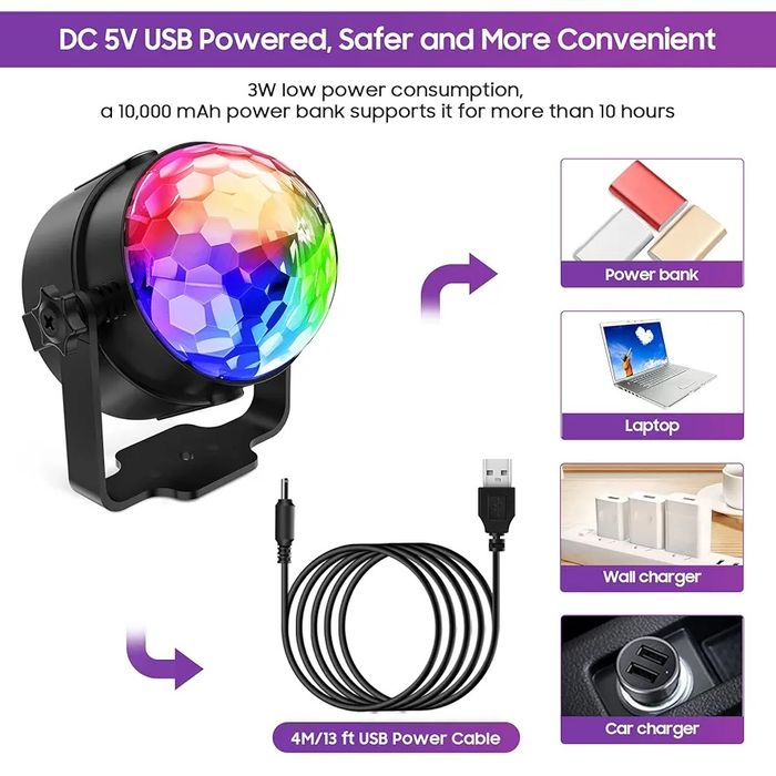 Диско-куля, дзеркальна куля з обертанням на 360°