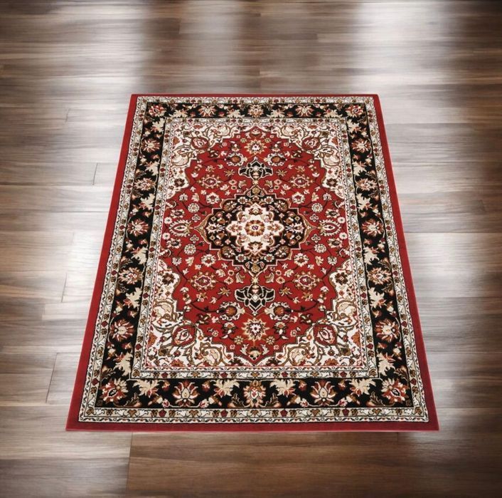 Nowy czerwony klasyczny dywan do pokoju 80x150