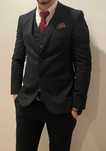 Fato preto 3 peças Suits Inc