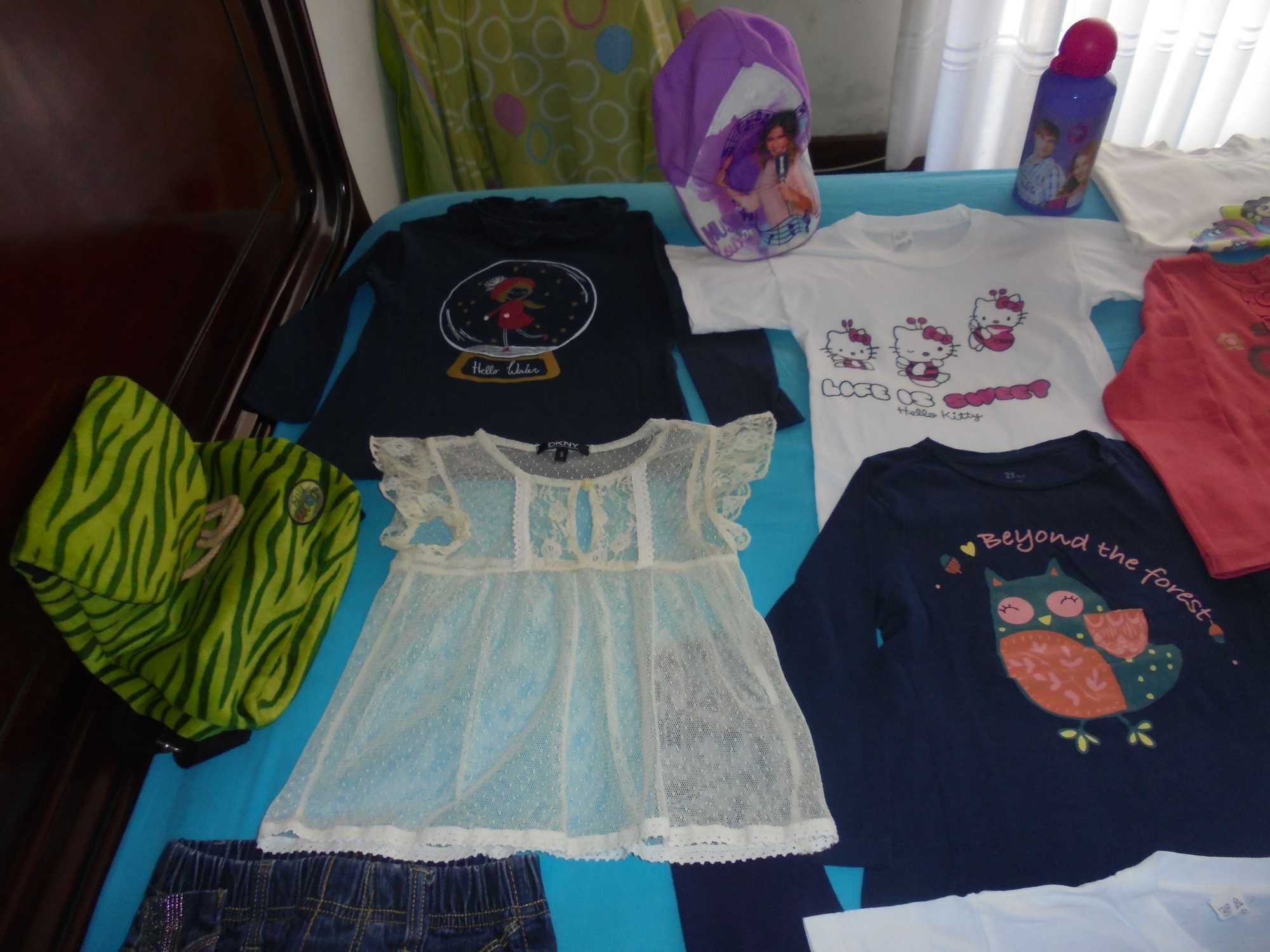 lote de roupa de menina a mala verde