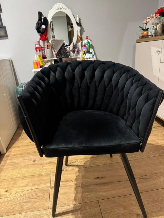 Krzesło glamour czarne