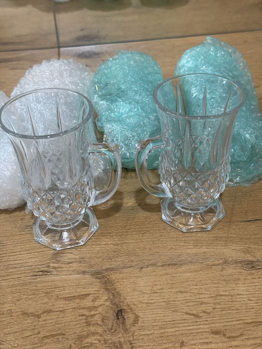 Szklanki z uchem zdobienie kryształowe Istanbul 6szt