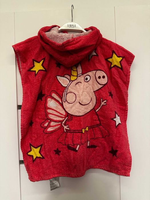 Ręcznik kąpielowy poncho na basen plażę Świnka Peppa 115x50cm