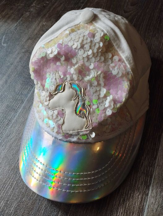 Кепка бейсболка для дівчинки з пайетками галограмою George шапки h&m