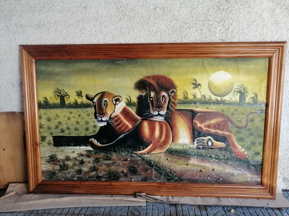 Quadro Leões 2,25x1,36