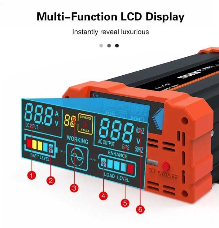 Інвертор jsdsolar 24V 2000W