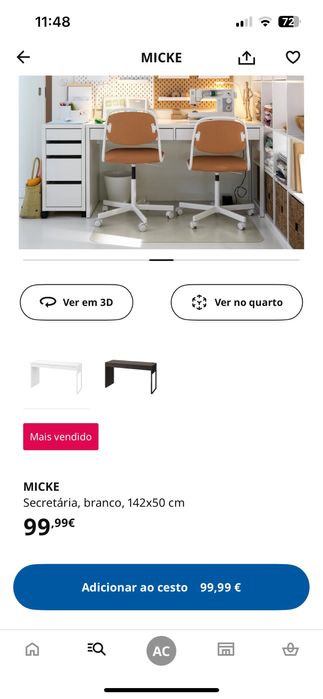 Secretária MICKE IKEA