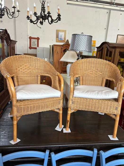 Fotele rattanowe 2 szt