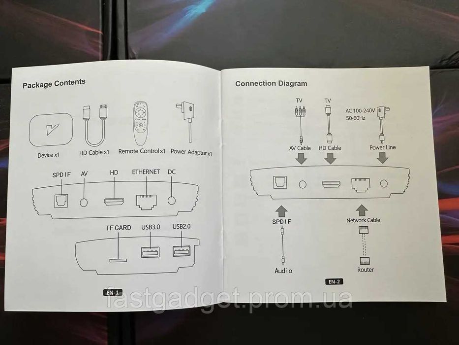 Smart tv приставка VONTAR X4 ATV 4/32  тв бох Android TV 11 box
