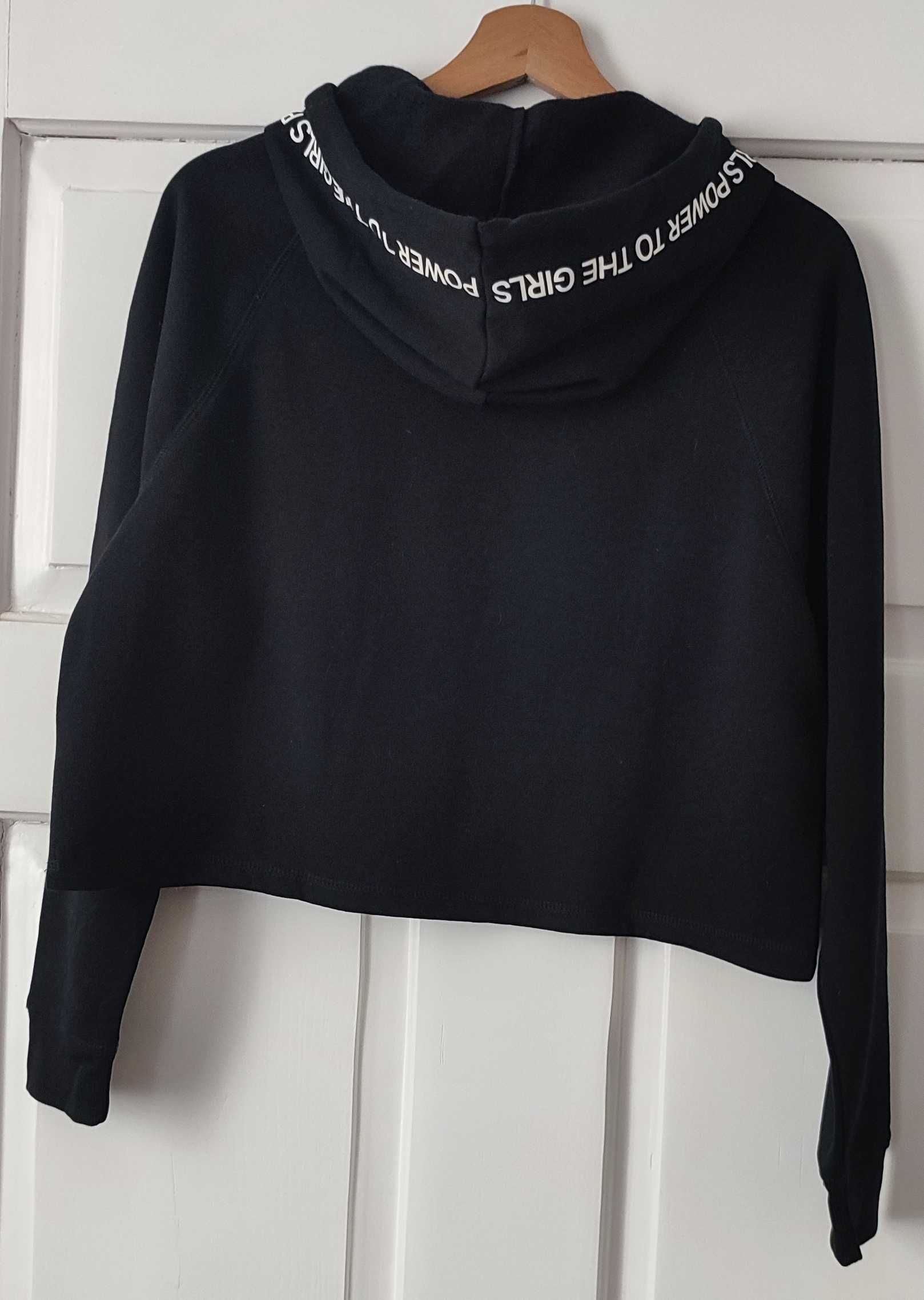Czarna bluza z kapturem H&M, z metką