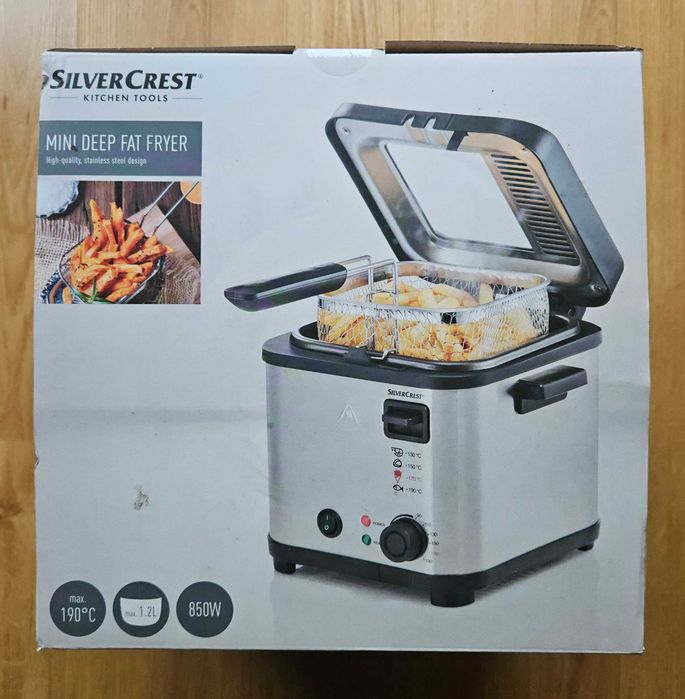 Nowy - Mini Deep Fat Fryer SilverCrest - lidl, frytkownica