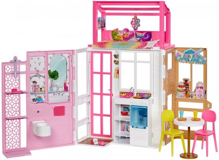 Будиночок Барбі ДОМ барби Barbie 2-поверховий HCD47 +лялька