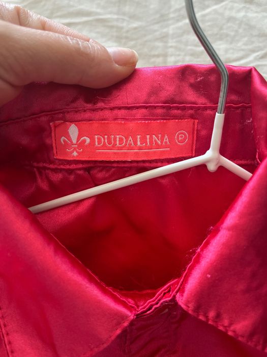 Camisa social de cetim cor rosa