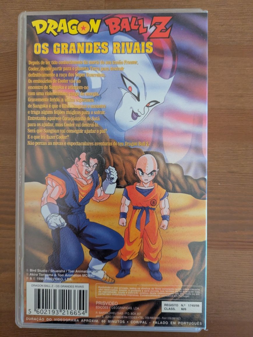 VHS Dragon Ball Z " Os grandes Rivais " (Optimo Estado)