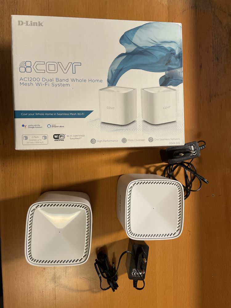 2 routery D-Link COVR-1100 Mesh Wifi AC1200 11ac (zestaw COVR-1102)