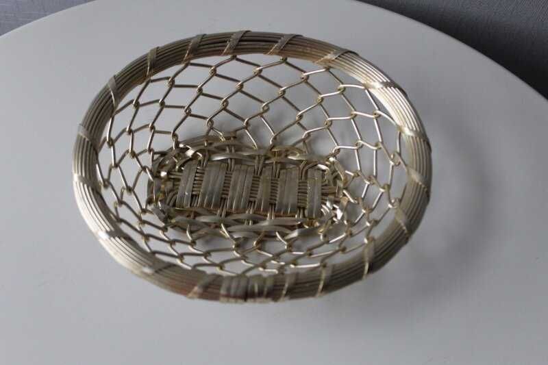 Корзинка, хлебница, латунь, бронза, Германия