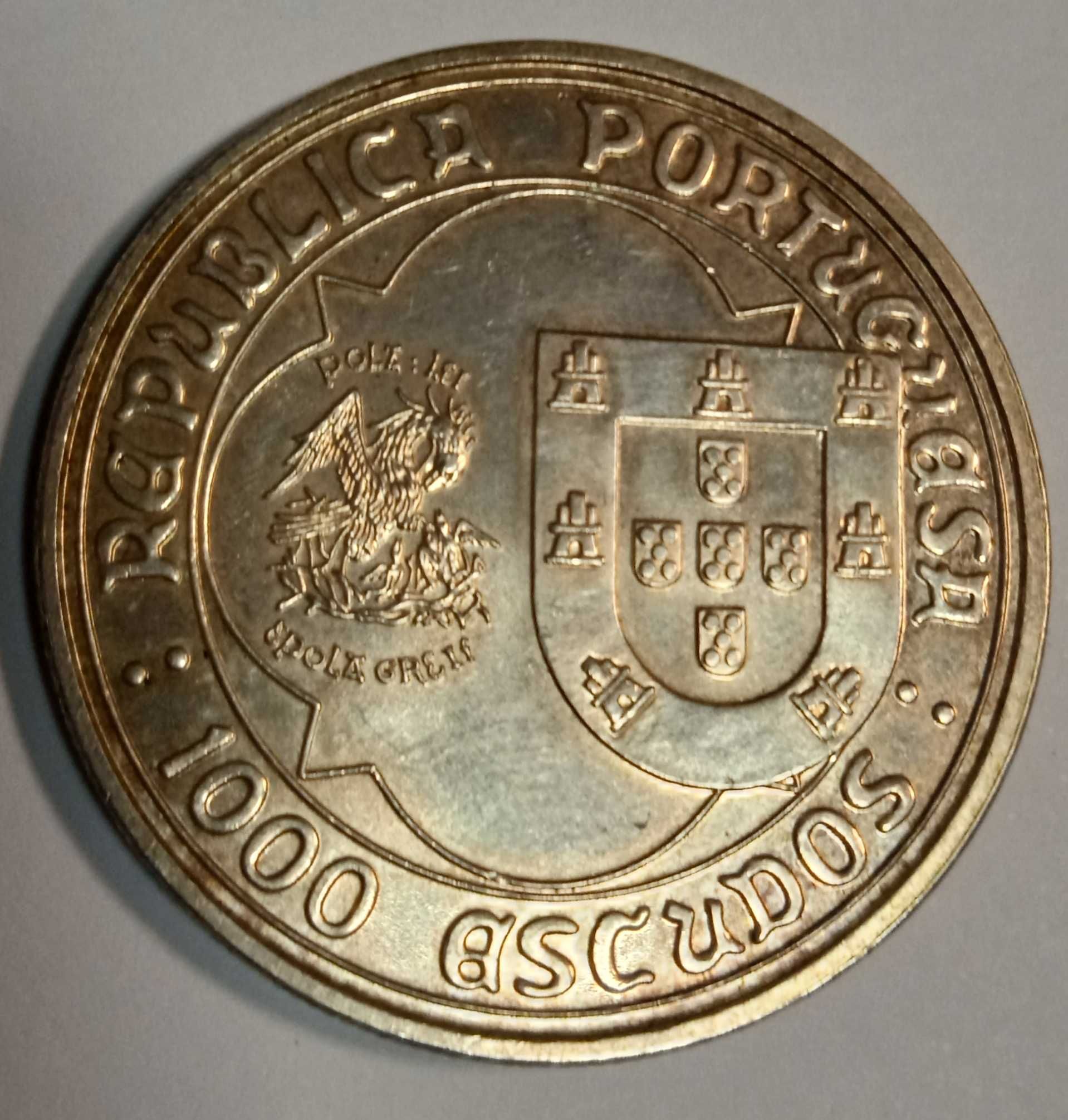 Moeda 1000 escudos. D. João II