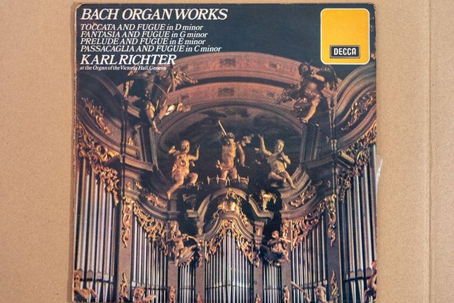 LP vinyl disc, Bach organworks,year 1960