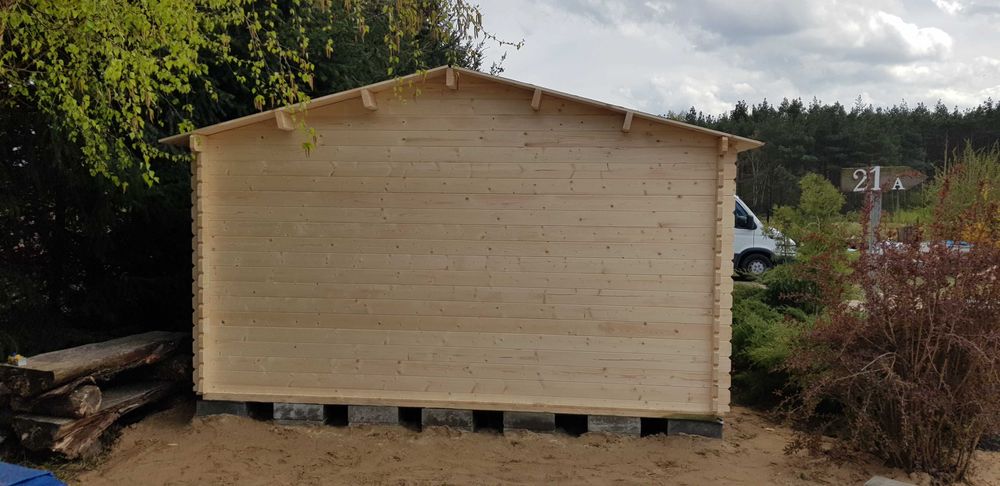 SOLIDNY domek letniskowy z balika aż 34 mm* 400 x 400 * 16 m2*ogrodowy