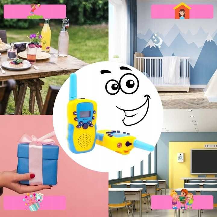 WALKIE TALKIE dla Dzieci 2szt Łoki Toki Krótkofalówki Zestaw ZASIĘG