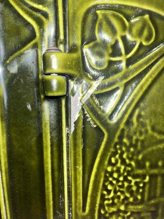 Piec emaliowany OLSBERG, kominek zabytkowy