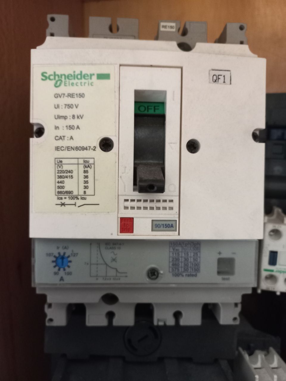 Автомат Schneider Electric GV7-RE150 + Контактор LC1F150