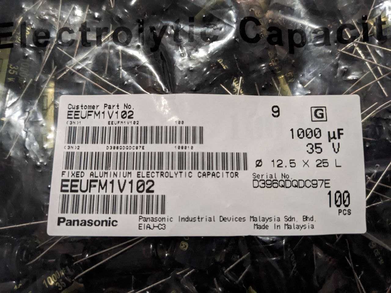 Конденсатор Panasonic EEUFR1V102 EEUFM1V102  LowESR  1000uF 35V FPV
