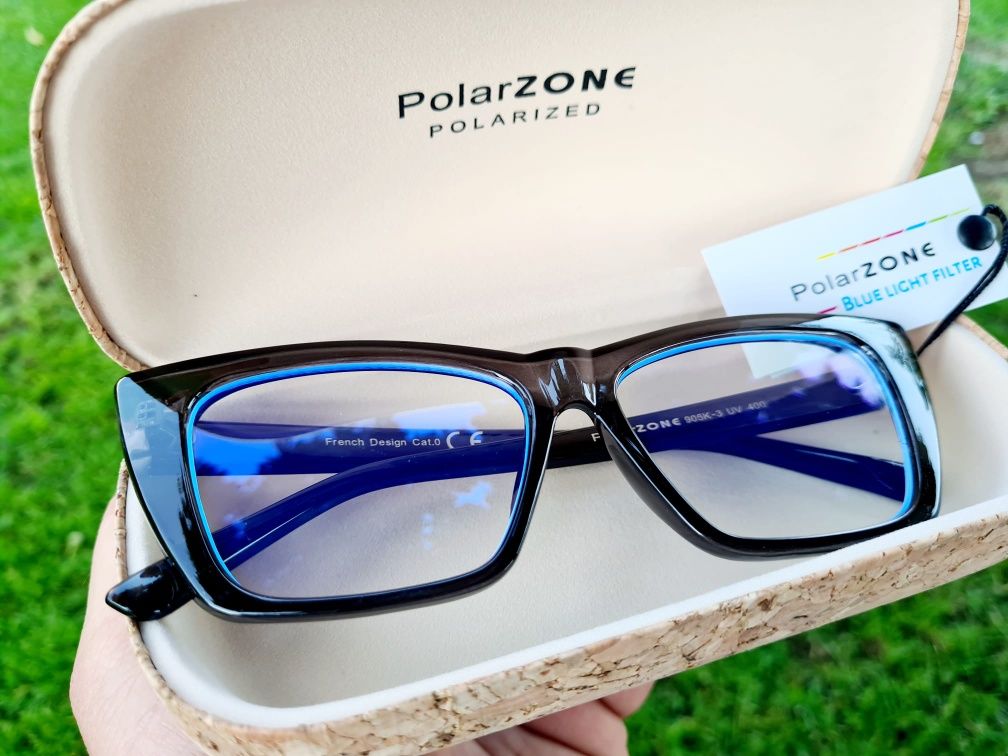 Polarzone NOWE okulary do komputera zerówki czarne