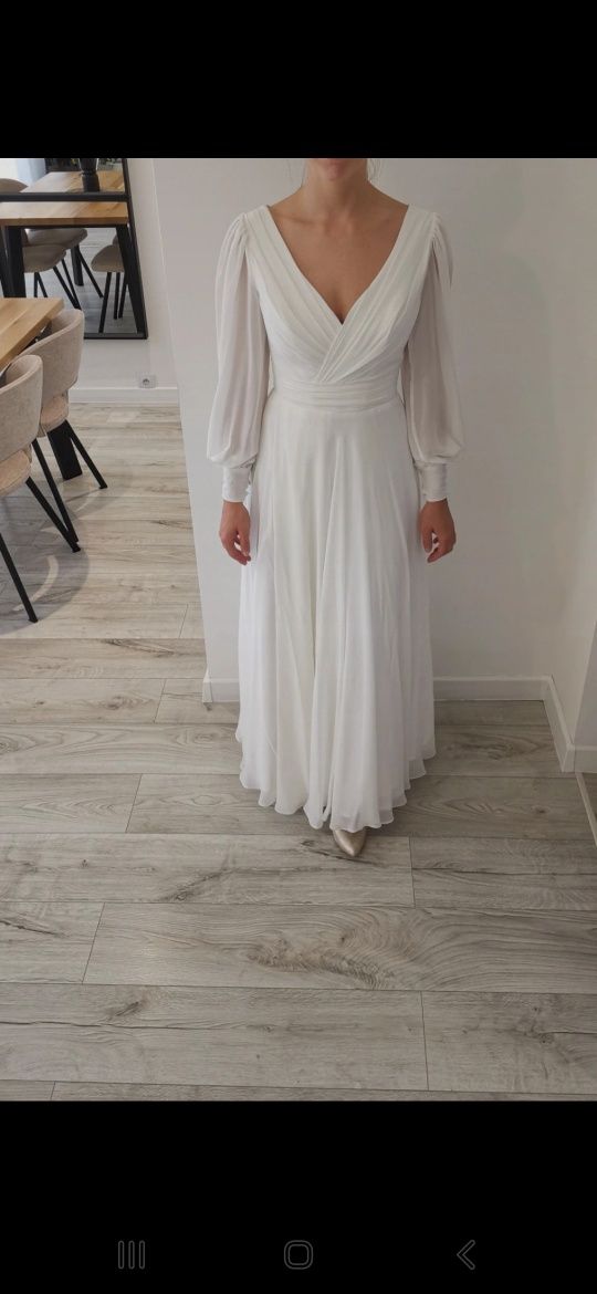 Suknia ślubna boho zwiewna tiul