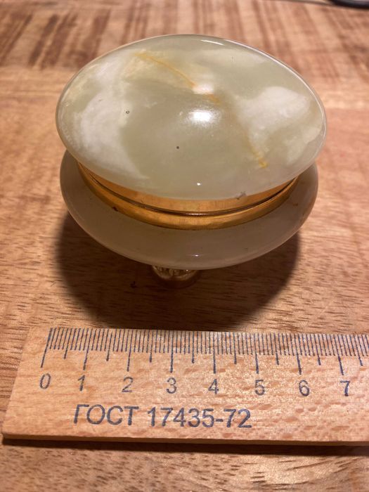 Шкатулка круглая из Оникса Ларчик для украшений Оникс Днепр